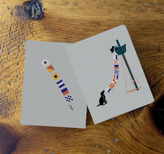 Nautical Flag Pup Notebook Set