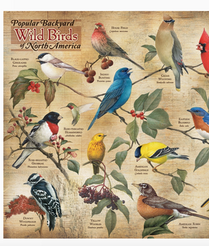 Popular Backyard Wild Birds of North America Puzzle - 1000 Piece