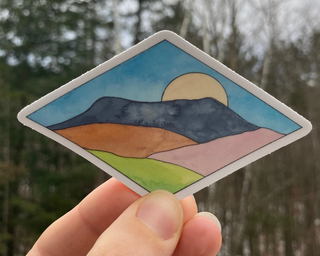 Mount Mansfield Watercolor Vinyl Sticker