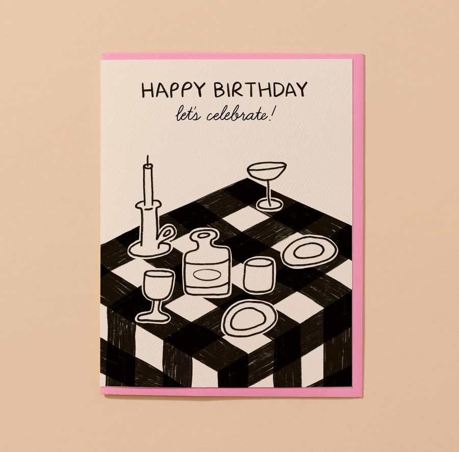 dinner party birthday card - AH5