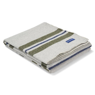 Faribault Cabin Stripe Wool Throw Blanket