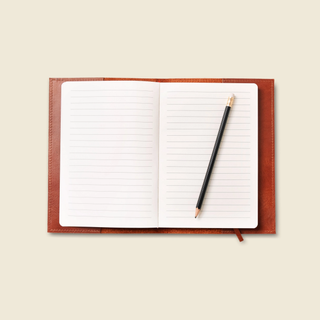 Refillable A5 Leather Notebook Cover-Chocolate