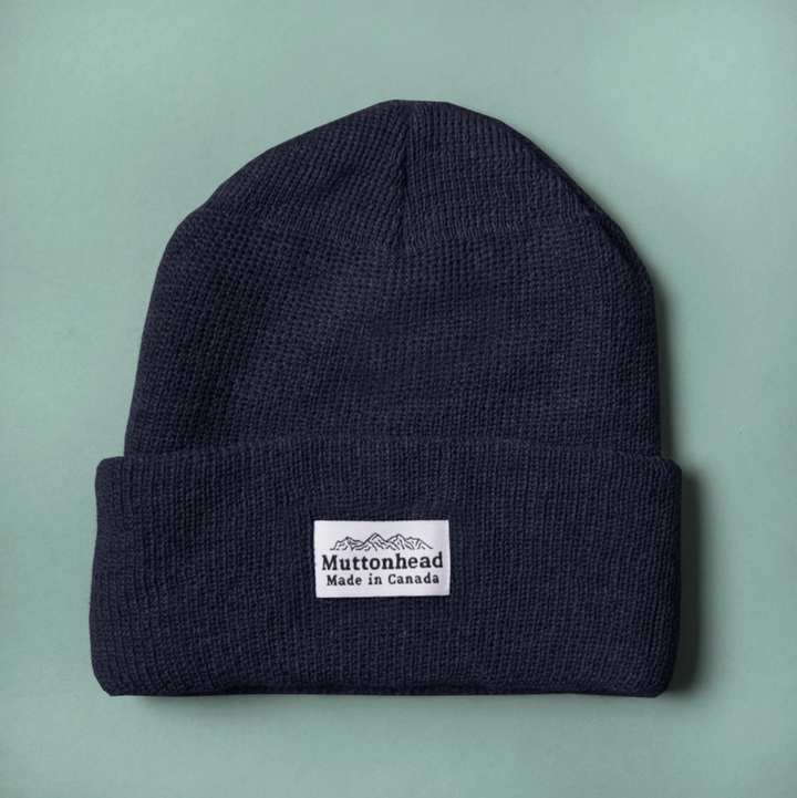 Merino Wool Toque - Navy