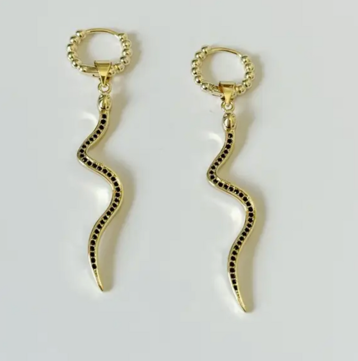 Willow Serpent Earrings -18k Gold Fill