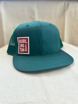 Green Hat Maroon Burlington Patch
