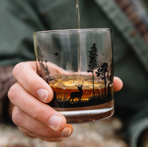 Forest Animals Whiskey Glass