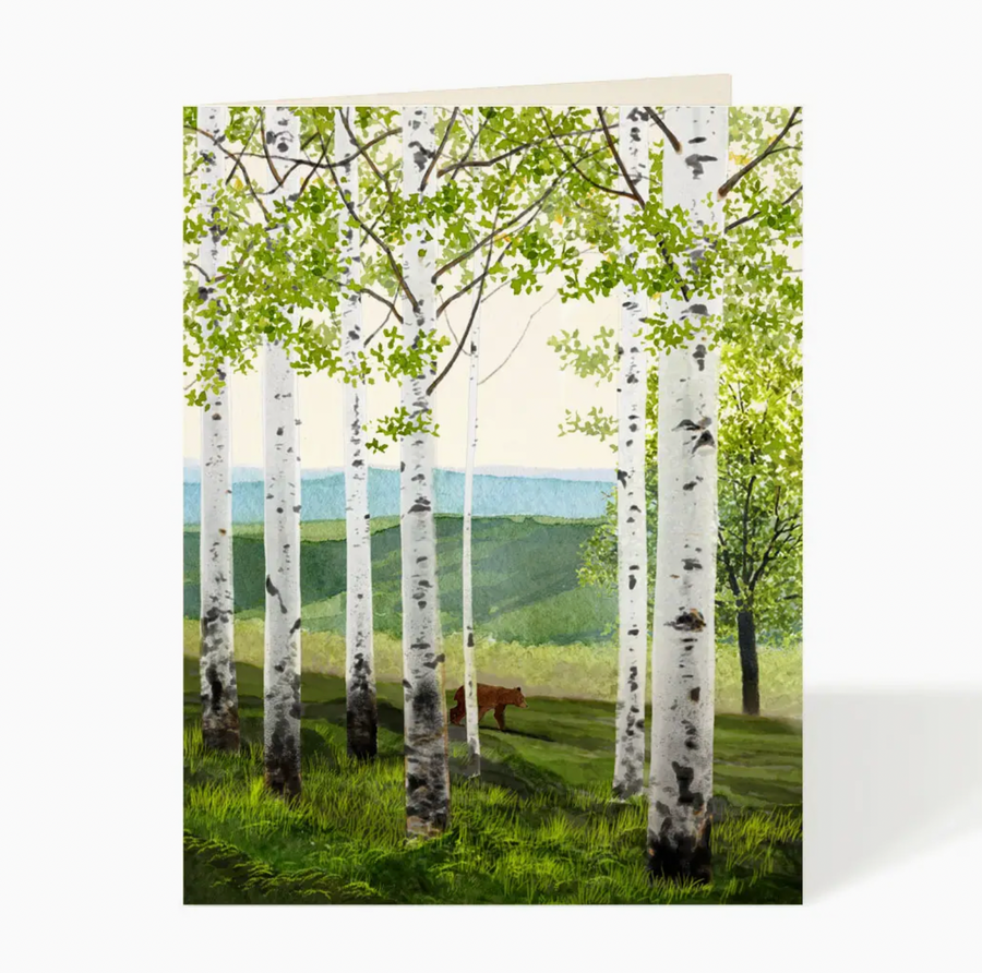 birch forest card - FD2