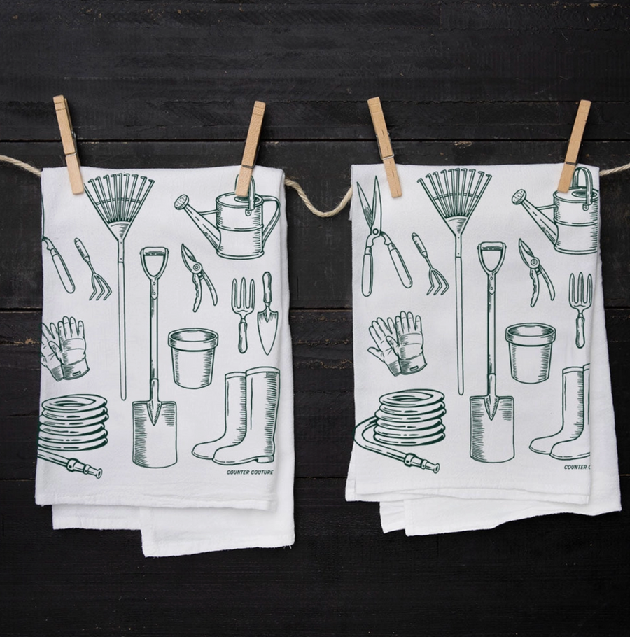 Gardening Tools Flour Sack Tea Towel