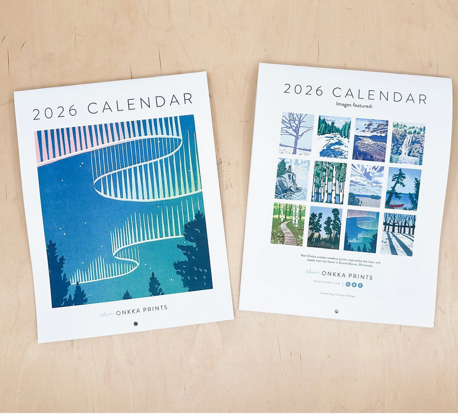 2026 Block Print Wall Calendar