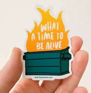 Dumpster Fire Sticker