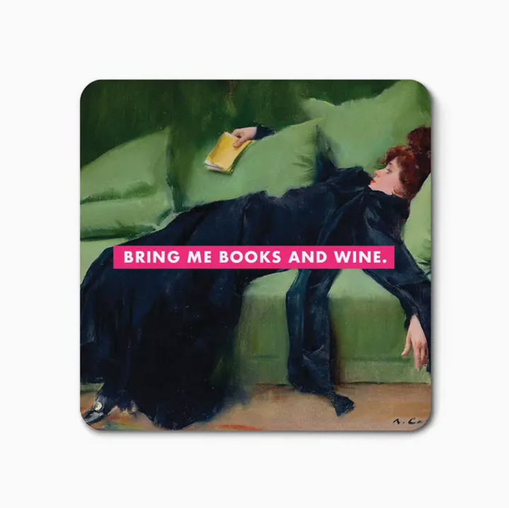 Books and Wine Magnet