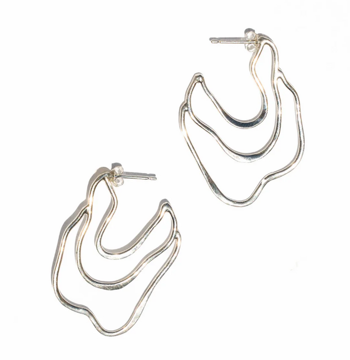 Seagrass Hoops - Sterling Silver