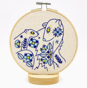 Folk Polar Bear in Color Embroidery Kit