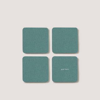 Bierfizl Square Felt Coaster 4 Pack - Spruce