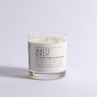 Glass Candle White Birch 7oz
