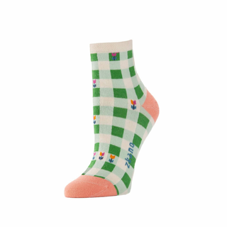 Tulip Check Kelly Women's Anklet Socks