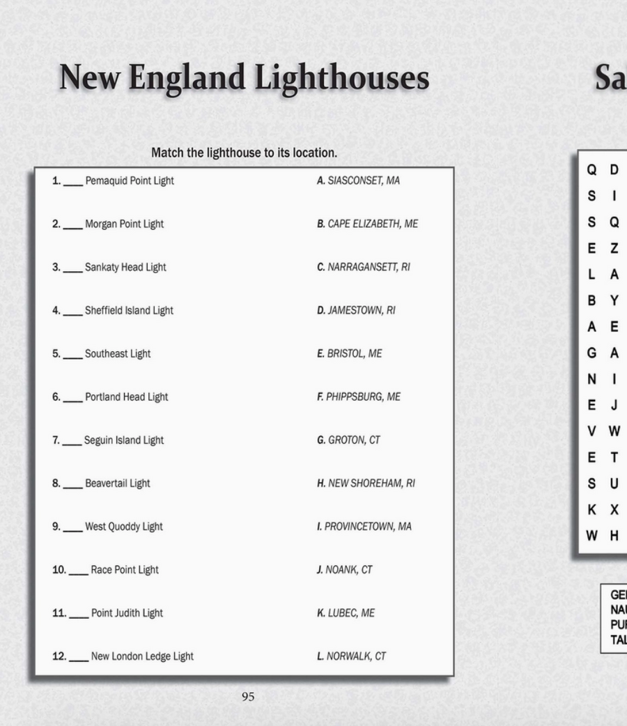 New England Road Trip Puzzle Book