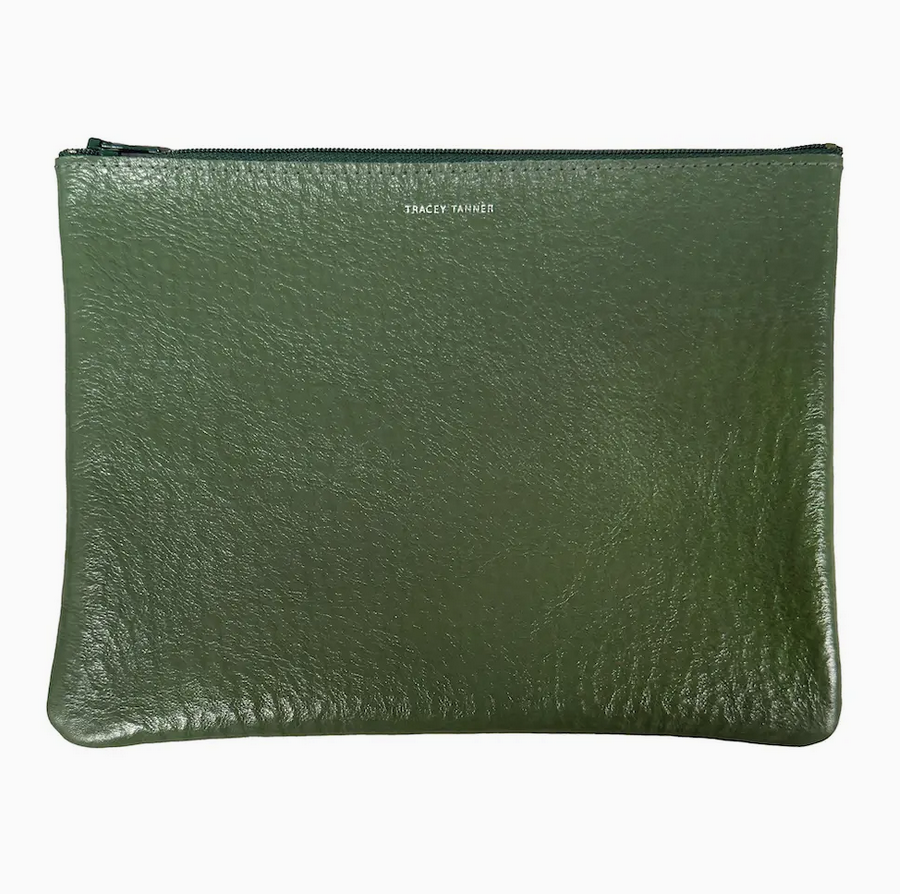 Leather Large ZIp Pouch