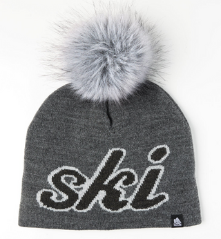 Vermont Made Ski Midi Faux Fur Pom Beanie