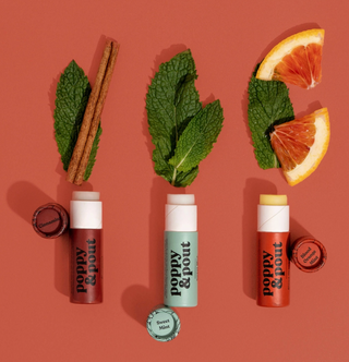 Poppy &amp; Pout Lip Balm - Blood Orange Mint