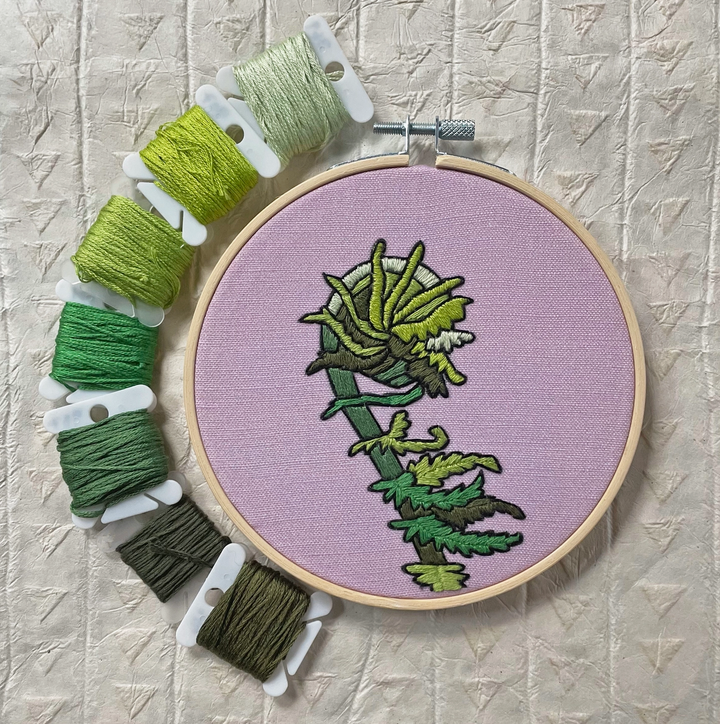 DIY Embroidery Kit 5" - Fiddlehead
