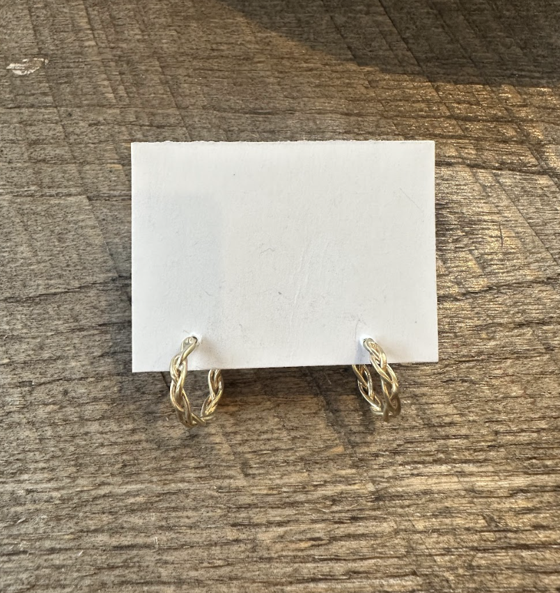 Small Brass Stud Earrings - EA-TS-84