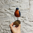 Load image into Gallery viewer, Handpainted Blue Bird Wooden Figurine
