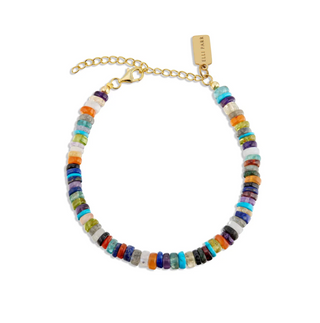 Multi-Gemstone Heishi Bracelet