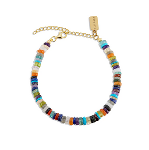 Multi-Gemstone Heishi Bracelet