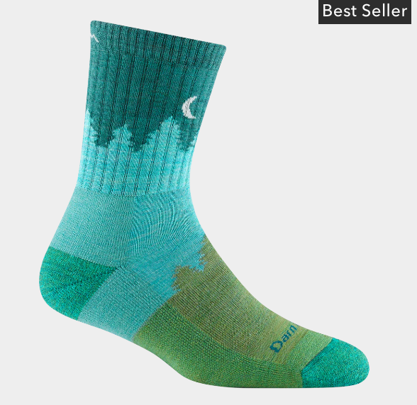 Darn Tough Women's Merino Treeline Socks 1971 -Aqua