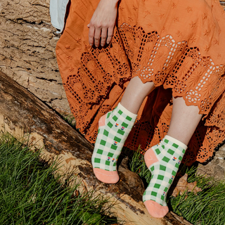 Tulip Check Kelly Women's Anklet Socks