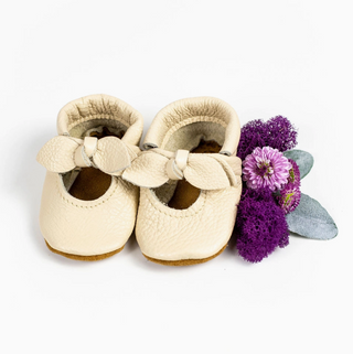 Cream Bella Jane Leather Baby Shoes