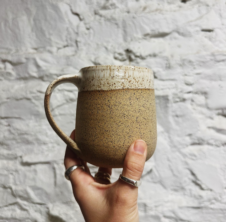 Laura White Speckled Mug
