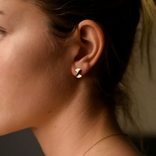 Brass Pinwheel Stud Earrings - EA-TS-03