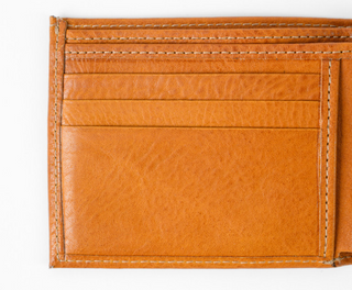 Leather Bifold Wallet - Modern Saddle