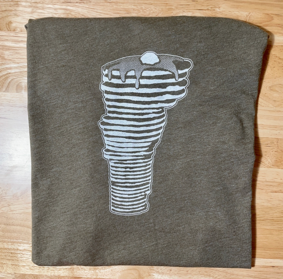 Vermont Pancake Stack T-Shirt - Heather Mocha