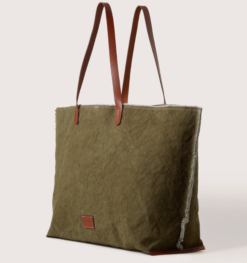 Hana Canvas Boat Bag - Olive