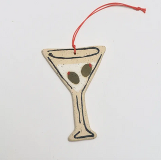 Martini Ceramic Ornament