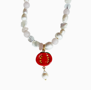 Fancy Tomato Pearl Necklace