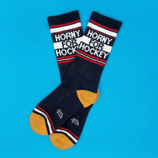 Horny for Hockey Gym Sock