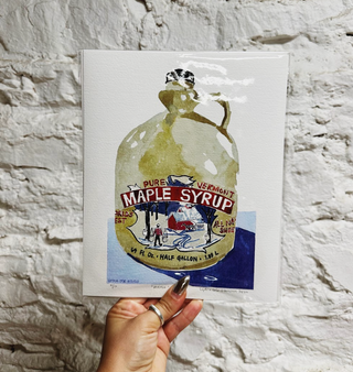Vermont Maple Syrup Watercolor Print - 8x10