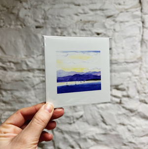 UNFRAMED 4X4 MINI PRINT - Lake Champlain Five Sails