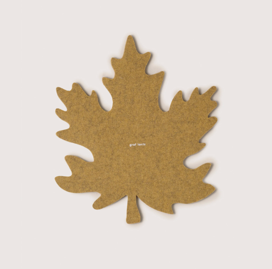 Autumn Leaf Merino Wool Felt Trivet