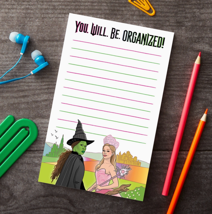 You Will Be Organized Wicked Notepad