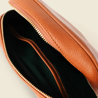 Large Leather Cosmetic Bag