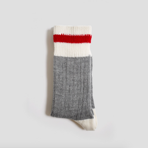 Merino Mountain Socks - Red Stripe
