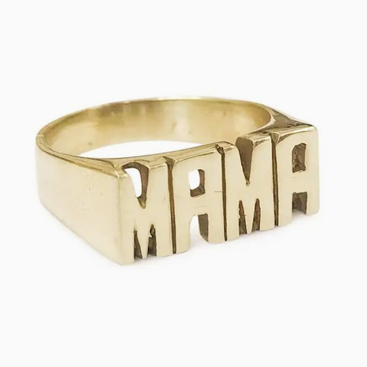 Hand-Carved Mama Ring