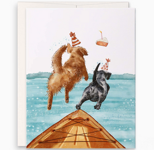 jump off boat birthday card - LS5