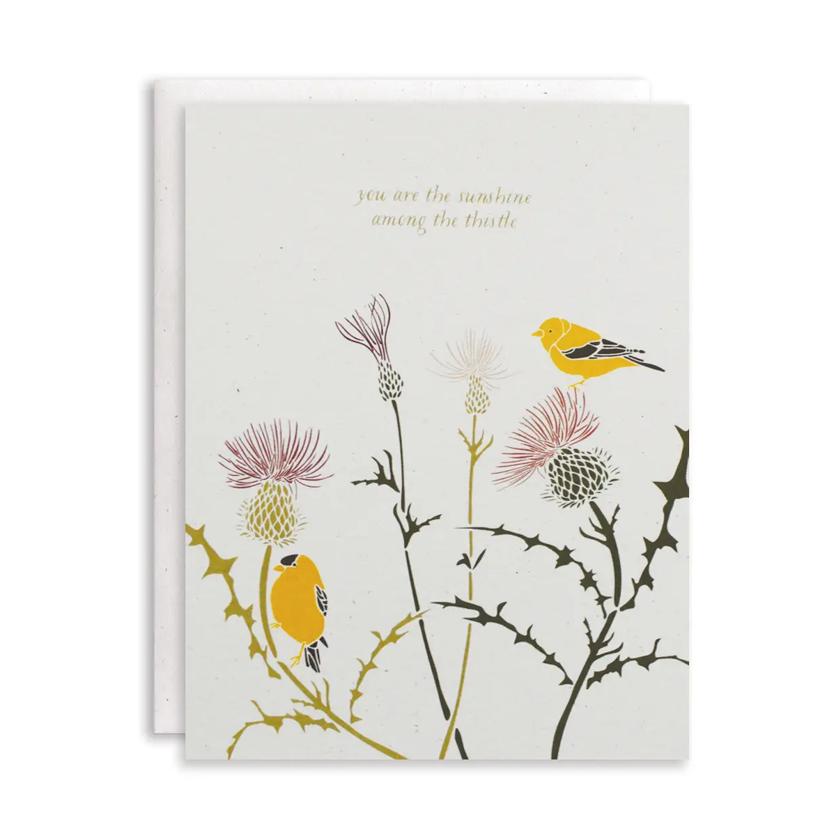 Thistle + Finch Card - Common Deer