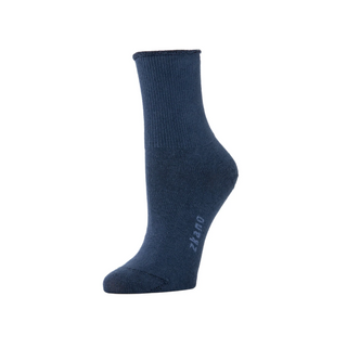 Emmy Navy Women's Half Crew Roll Top Socks